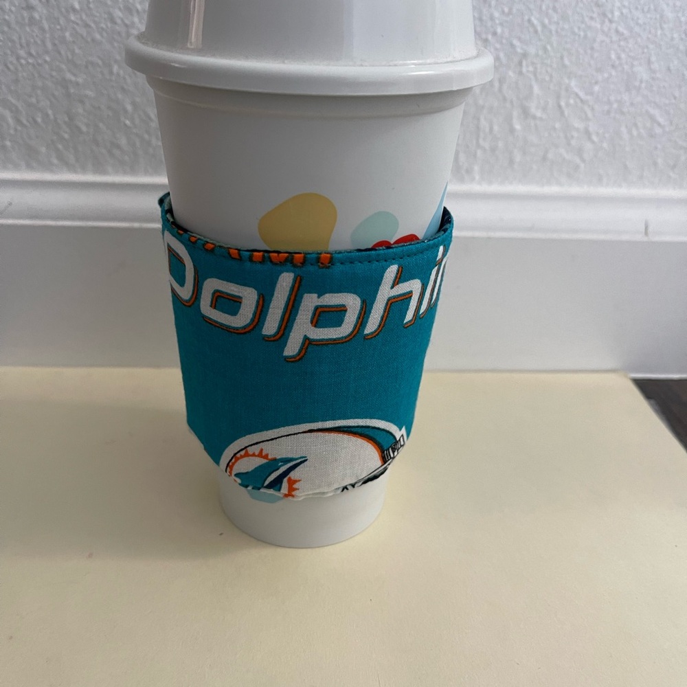 Cup Sleeve - reversible NFL MIAMI DOLPHINS - sewn (new/unused)